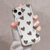 Leopard Love Heart Phone Case for Samsung Galaxy S24 Ultra S23 S22 Plus S20 FE A53 A32 A55 A54 A52 A35 A15 Clear Bumper Cover