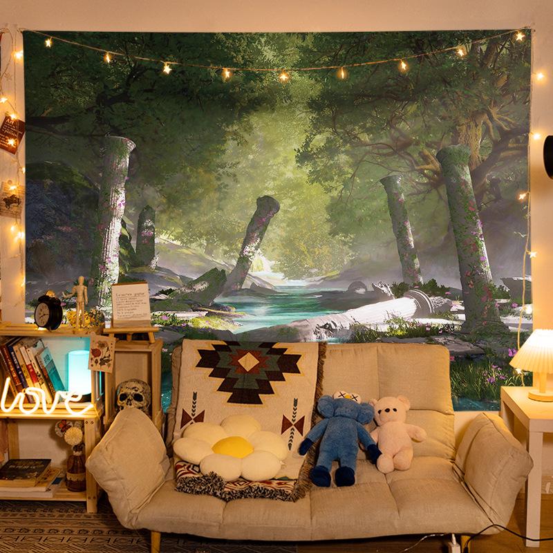 

Japanese Aesthetic Healing Tapestry for Bedroom Wall Decoration 100*70 cm