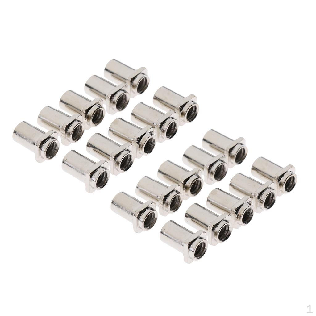 2x 10 Pack Thread Swivel Nuts for Tom Drum
