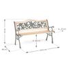 Park Bench With Backrest 123.5 X 74 X Gardi Rose Sofotel