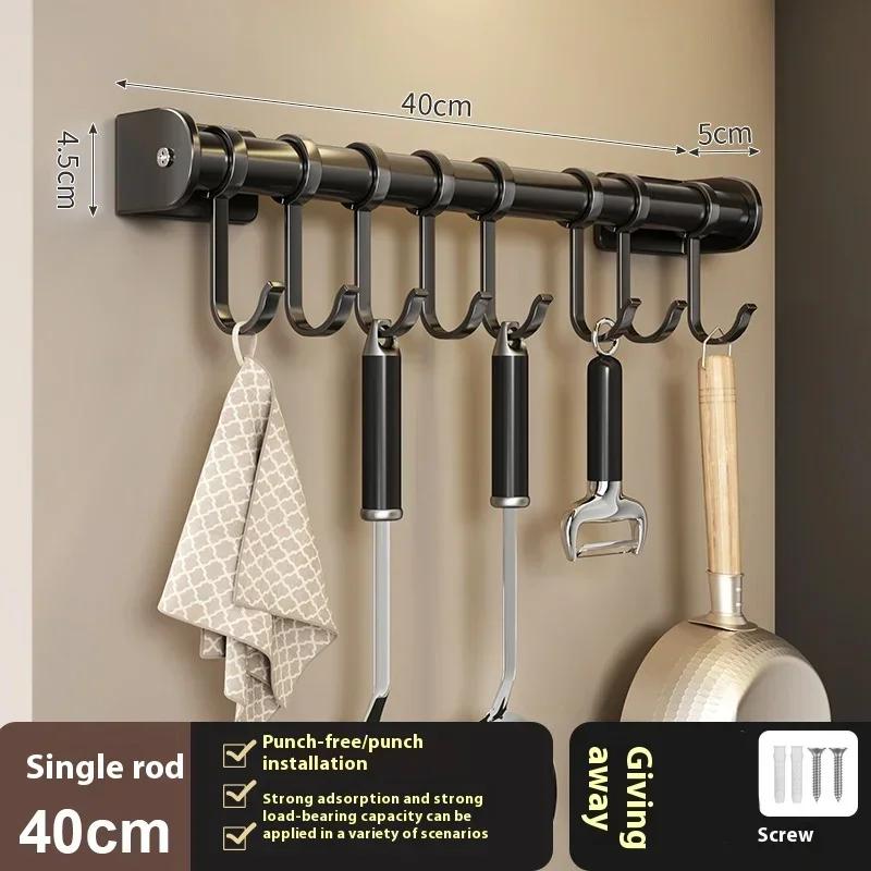 Estante Montado en Pared Estante de Almacenamiento para Especias Accesorios de Cocina Estante Soporte para Cuchillos de Cocina Colgador Estante Organizador de Estantes