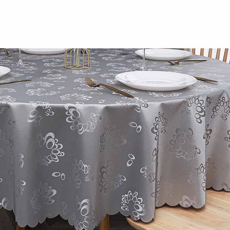 European Style PU Thickened Waterproof Coffee Table Cloth Oil-proof Washless Round Tablecloth Table Decor