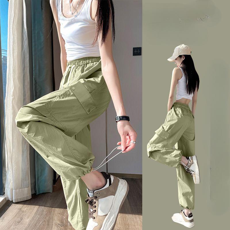 Women's High Waist Purple Workwear Pants Spring Summer Quick Dry Pants Petite American Leisure Sports Pants