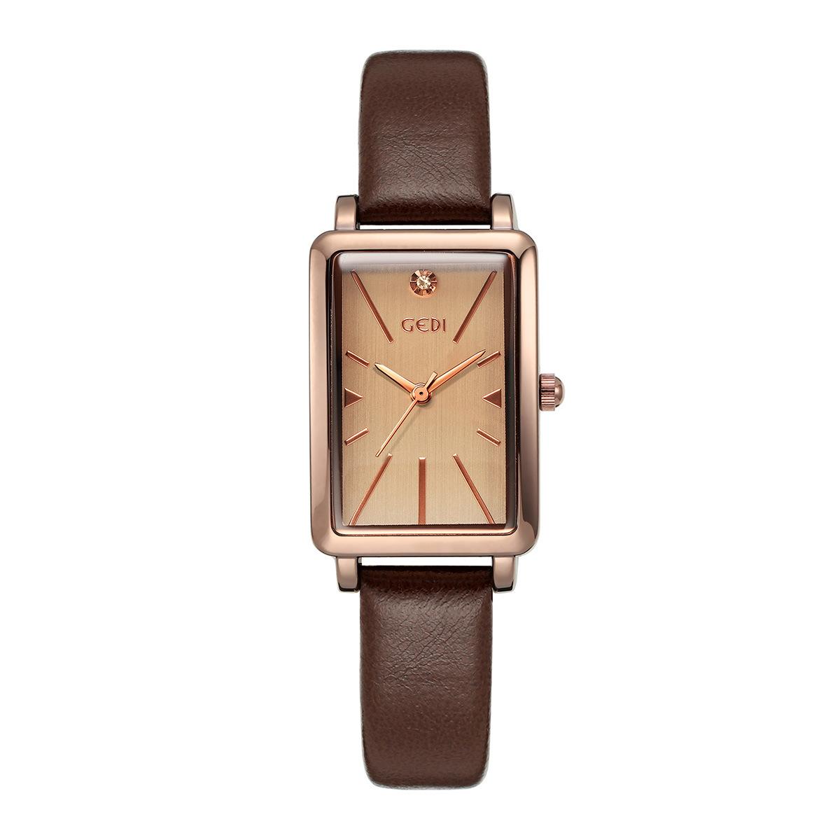 Retro Style Small Square Plate Women S Watch Light And Small High-End Belt Watch Women S Quartz Watch