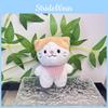 Animal Charming Plush Keychain Lovely Cartoon Cat Figurine Cozy Bag Pendant For Children