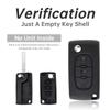 3 Button Flip Key Fob Case Replacement Durabled for 207-407 Citroen C1-C4 with Tools Key Chain Screwdriver