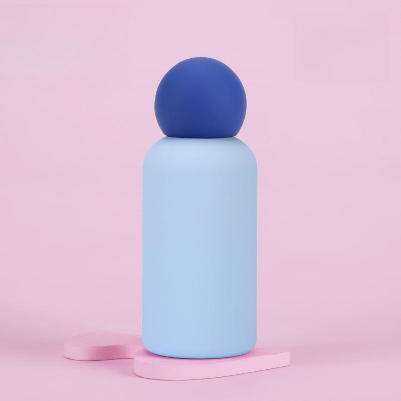 

1pcs Stainless Steel Insulated Water Bottle Creative Cute Vacuum Flask for Outdoor Sports Leak-Proof Reusable Travel Cup 350ml небо синє кольору