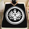 Coperta in Flanella Stampata Eintracht Frankfurt FC, morbida coperta per camera da letto divano, lavabile, merchandising tifosi di calcio, ottimo regalo.