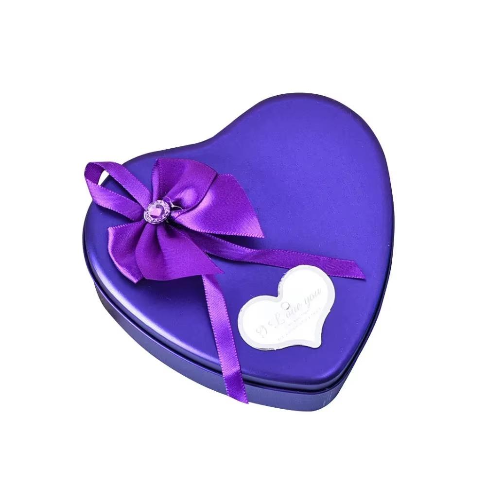 Heart Shaped Iron Box Eternal Flower Valentine's Day Gift Soap Flower Simulation Rose Bouquet Gift Box Set A for My Girlfriend
