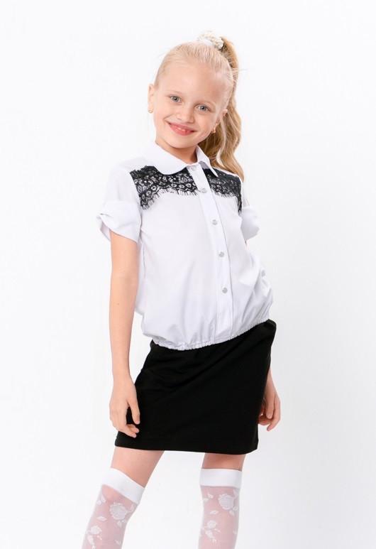 Chic Long Sleeve Blouse for Girls – Soft Material and Delicate Lace Trim, Any Season, 6050-066 HC