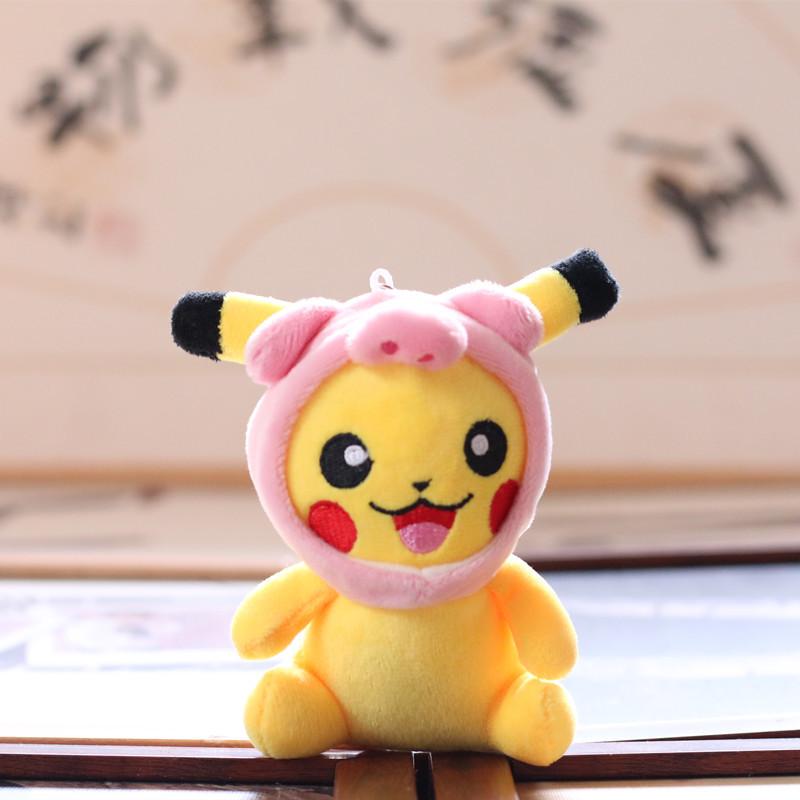 

Милый плюшевый брелок-подвеска в виде Пикачу для девочек, мини-мягкая игрушка, легкий брелок розовый