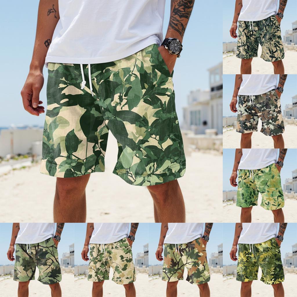 Pánské letní velké ležérní volné sportovní kalhoty plážové šortky
