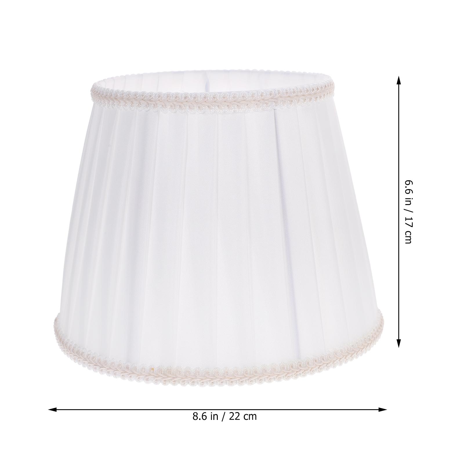 

Modern Fabric Lampshade for Table Desk Floor Lamp E27 Sturdy Structure Lightweight Compact Size Bedroom Living Room Restaurant білий