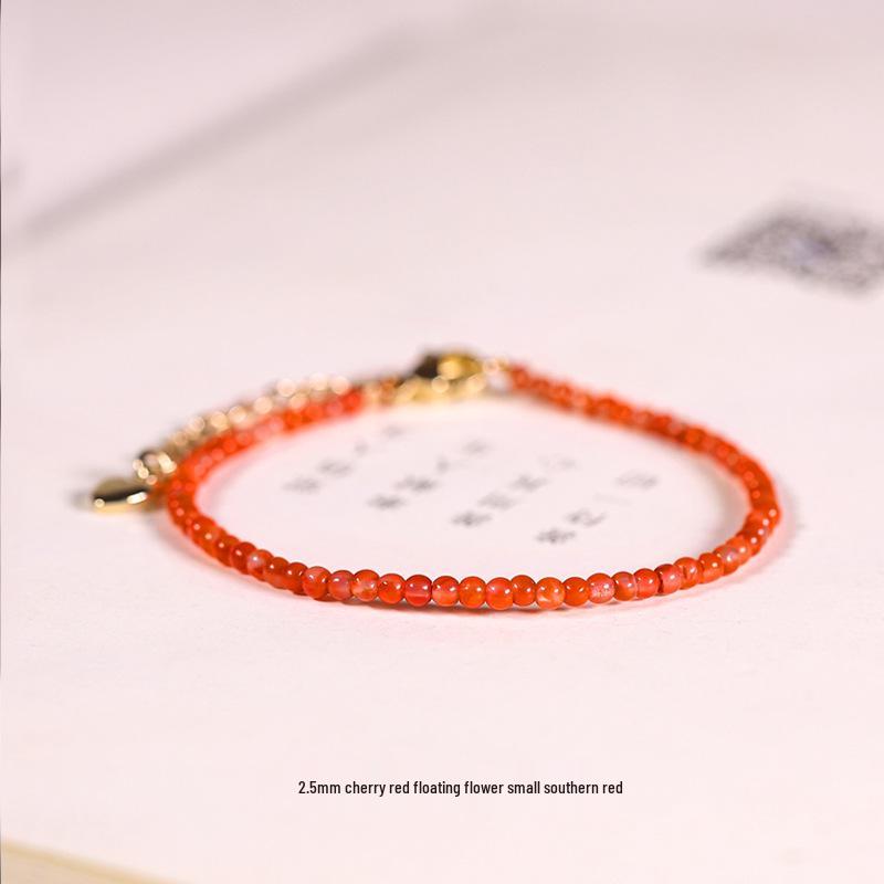 Brățară Simplă din Cristal cu Șnur Roșu Agat Nanhong pentru Femei - Design Delicat de Nișă