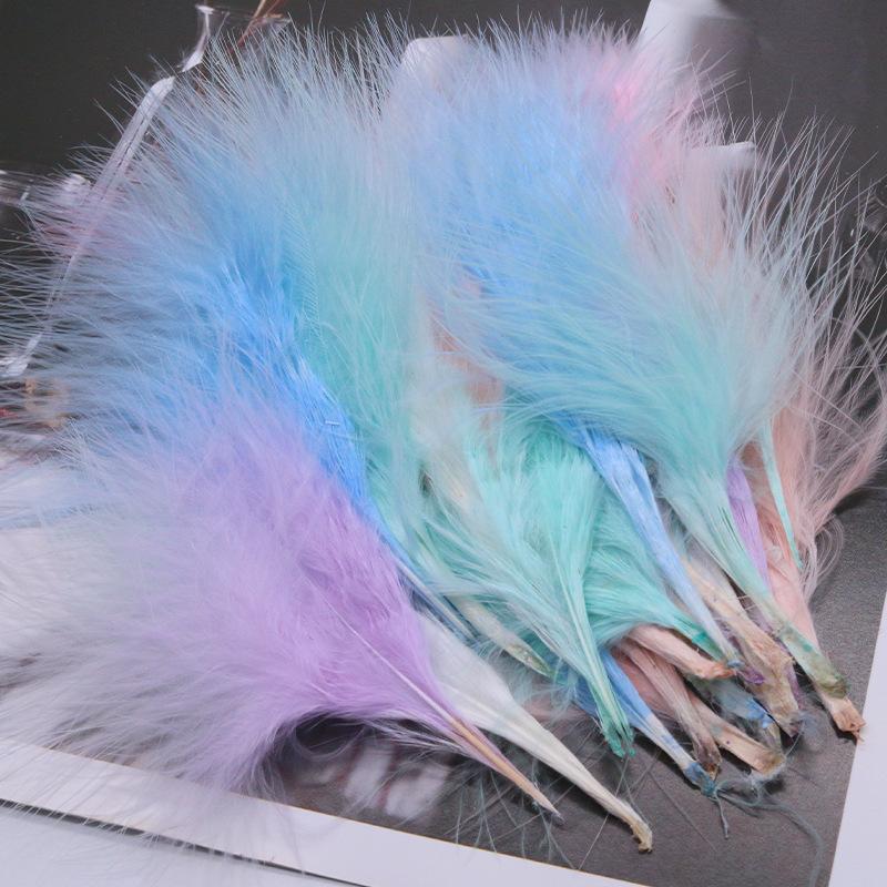 Blood vessel velvet feather turkey feather jewelry cat toy cat stick handicraft dream catcher decorative material
