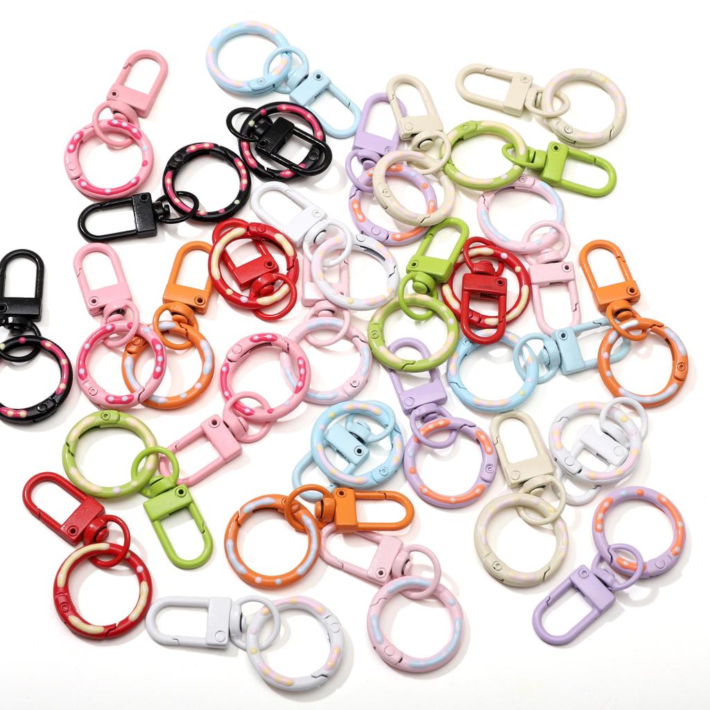 1Set/bag Alloy Donut Spring Buckle Door Buckle For DIY Jewelry Making