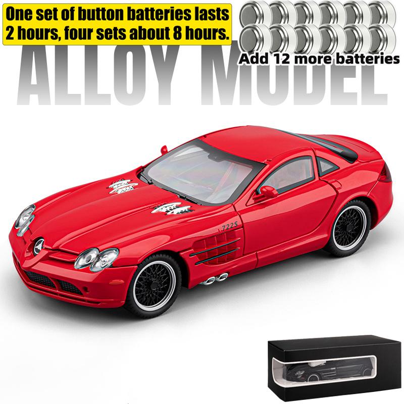 1:24 Benz SLR McLaren 722 S Roadster Speedster Supercar Alloy Metal Diecast Model Car Valentine's Day Gift For Boyfriend Collect
