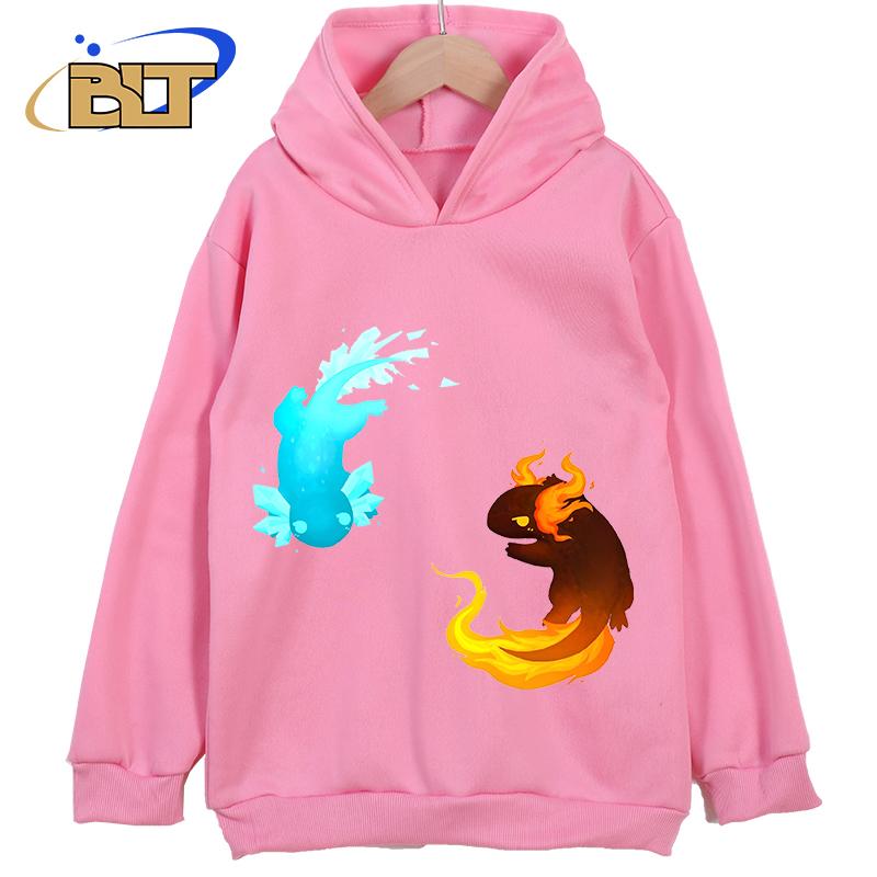 

Дитячий одяг з принтом аксолотля Рожева дитяча нова толстовка Класичний спортивний одяг Підходить для хлопчиків та дівчаток 140