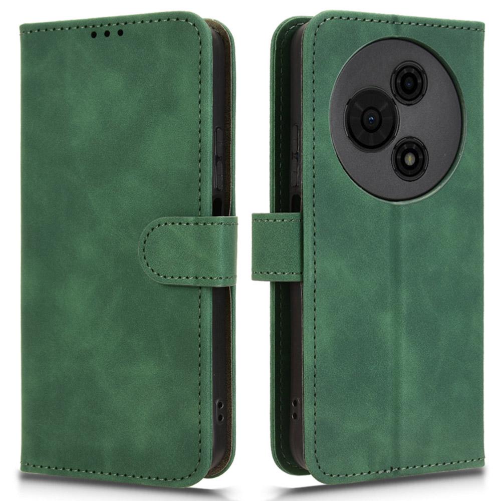 For TCL 605 4G Leather Case Skin Feel Anti Drop Wallet Flip Phone Cover