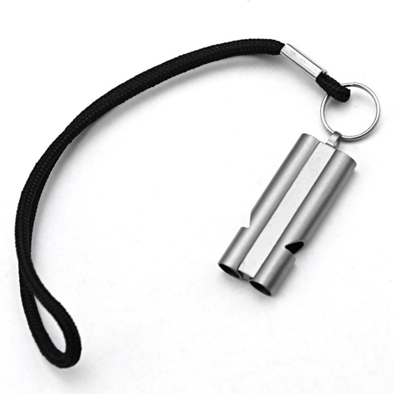 Titanium Survival Whistles Ultras Louds Outdoor Emergency Whistles Double Tube Whistles Outdoor Tool for Women Men