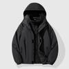 Outdoorjacke Herbst und Winter Herren- und Damen-Samtfutter Drei-in-Eins Zweiteiliges Set Plus Futter Verdickt Winddicht