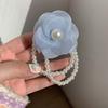 Korean White Camellia Flower Pearl Hair Rope For Women Sweet Elastic Ponytail Hair Holder Scrunchie Hair Accessories