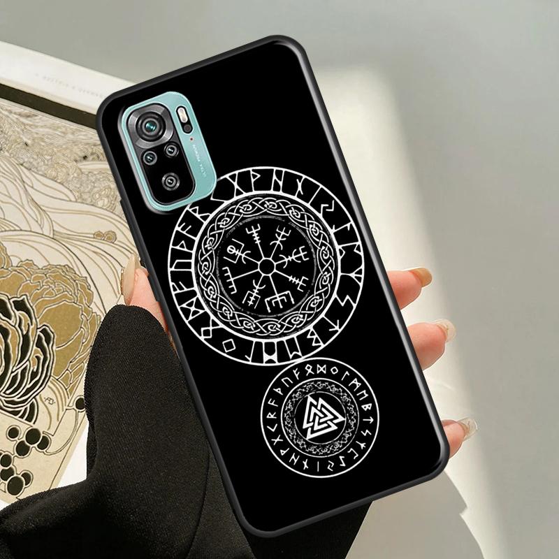 Viking nordic runes vegvisir pagan Fall Für Xiaomi Redmi Hinweis 11 Pro 7 8 9 10 Pro 10S Abdeckung für Redmi 10 9 9A 9C 9T Coque