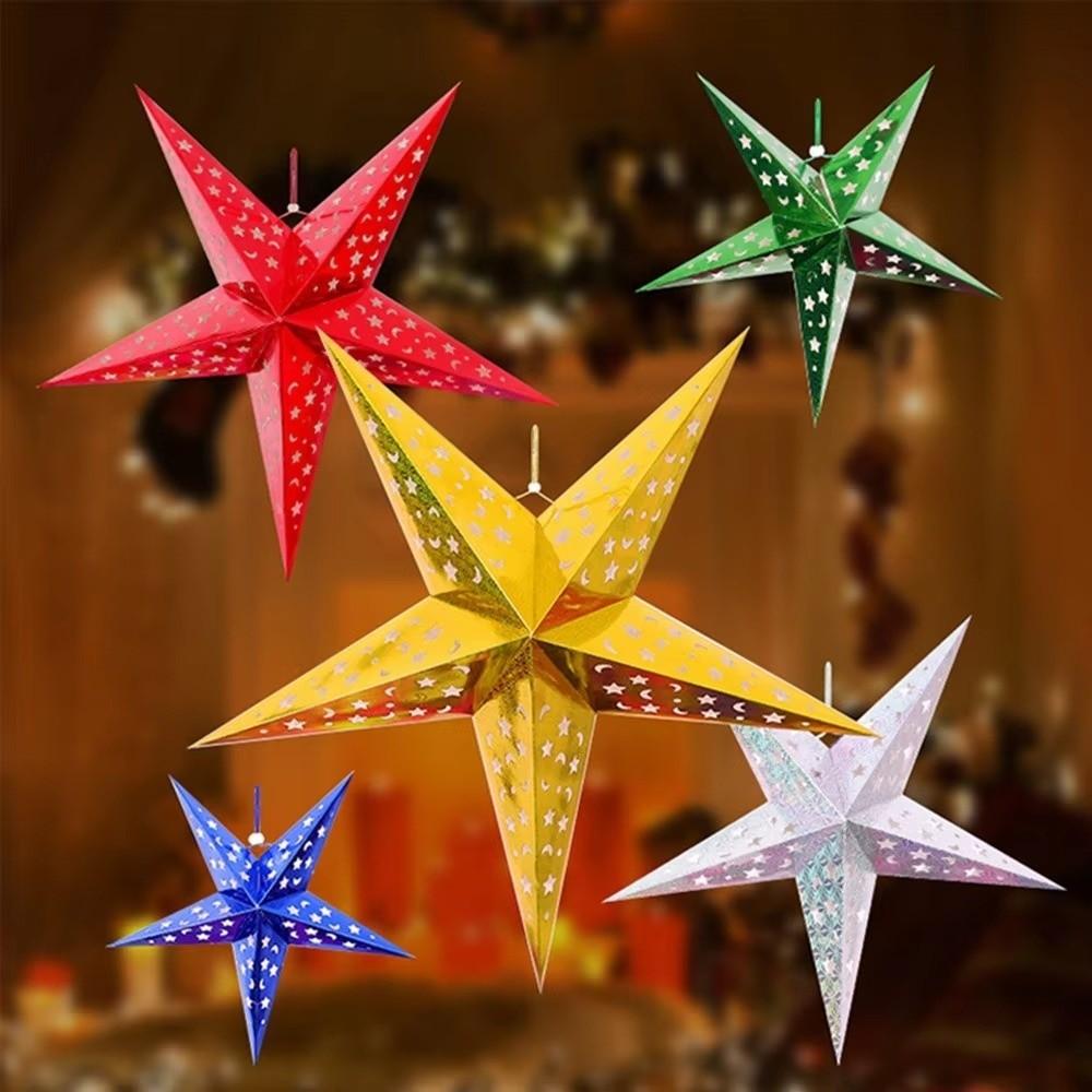 45cm 3D Christmas Tree Lampshade Hanging Five-Star Decorative Lampshade  Home Decor