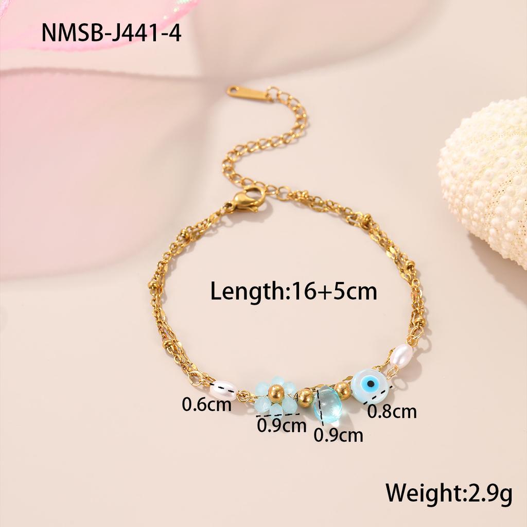 GEMCHIC Women's Bohemian Summer Beach Bracelet Set - Starfish, Flower & Ice Cream Charm Anklets