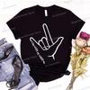 Love Needs No Words Graphic T Shirts Women Hand Sign Autism Awareness Shirt Language Tshirt Autism Support Funny Classic Tops