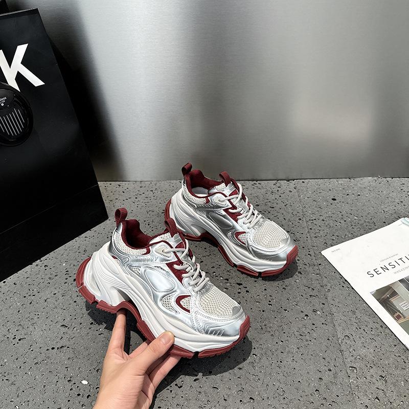 Platform dad shoes women's autumn and winter new Korean version breathable and versatile, lightweight and non-slip casual sports shoes tide