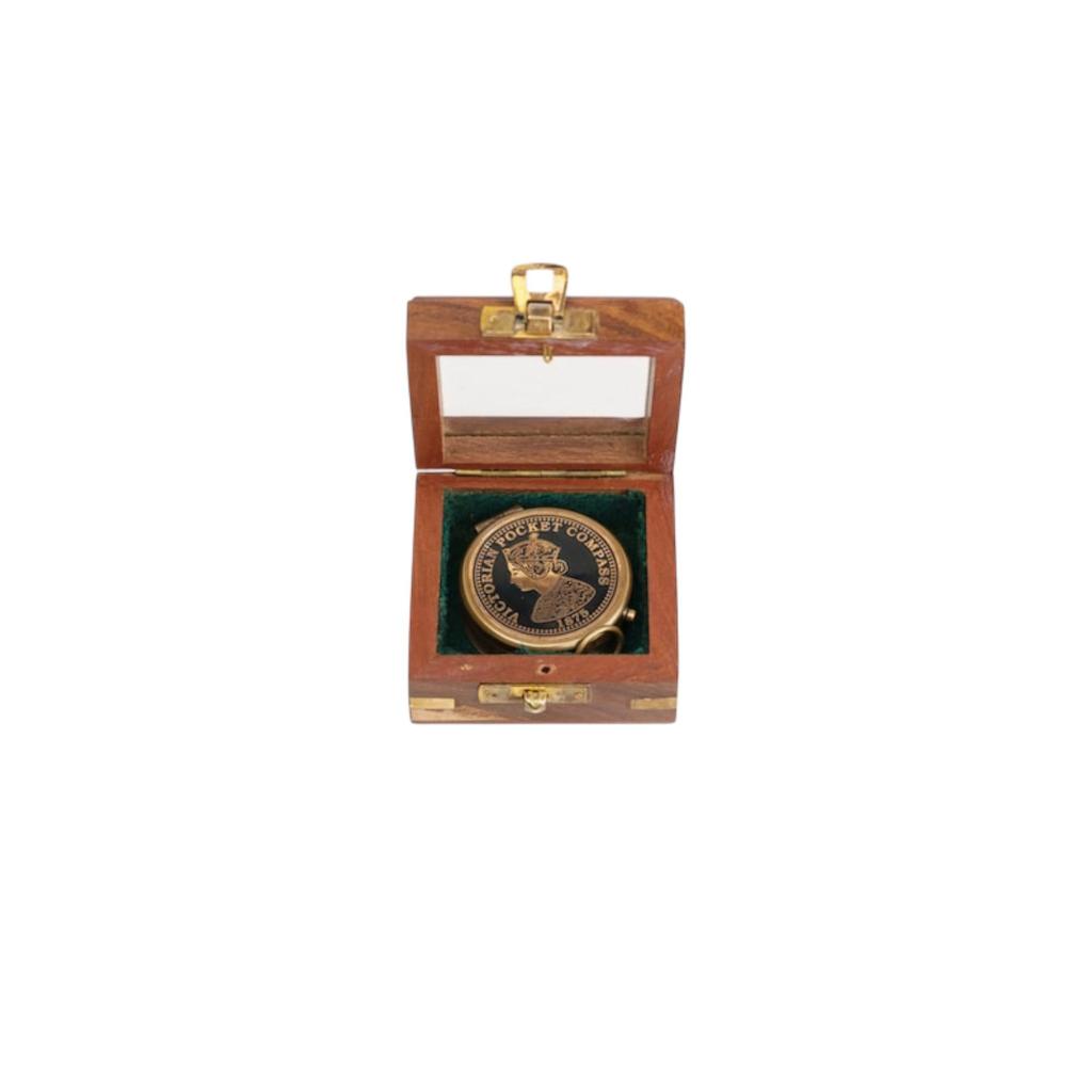 Handmade Brass Victoria Nautical Pocket Compass Gift for Husband, Mens Gift, Gift for Her, Wedding Gift
