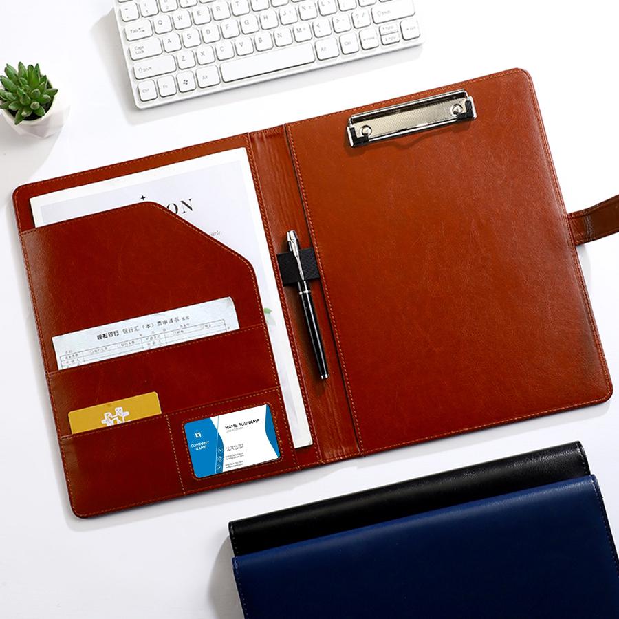 A4 Folder Office Storage Business Leather Official Document Manager Folder Contract Signing Book Office Supplies