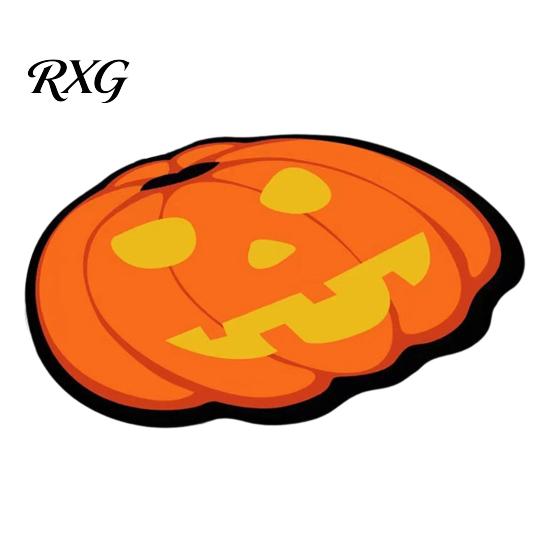 Durable Fade-resistant Rug Halloween Bathroom Rug, Spider Web Bath Mat, Gothic Pumpkin Lantern Floor Mat Non-Slip Area for Front Door Bedroom