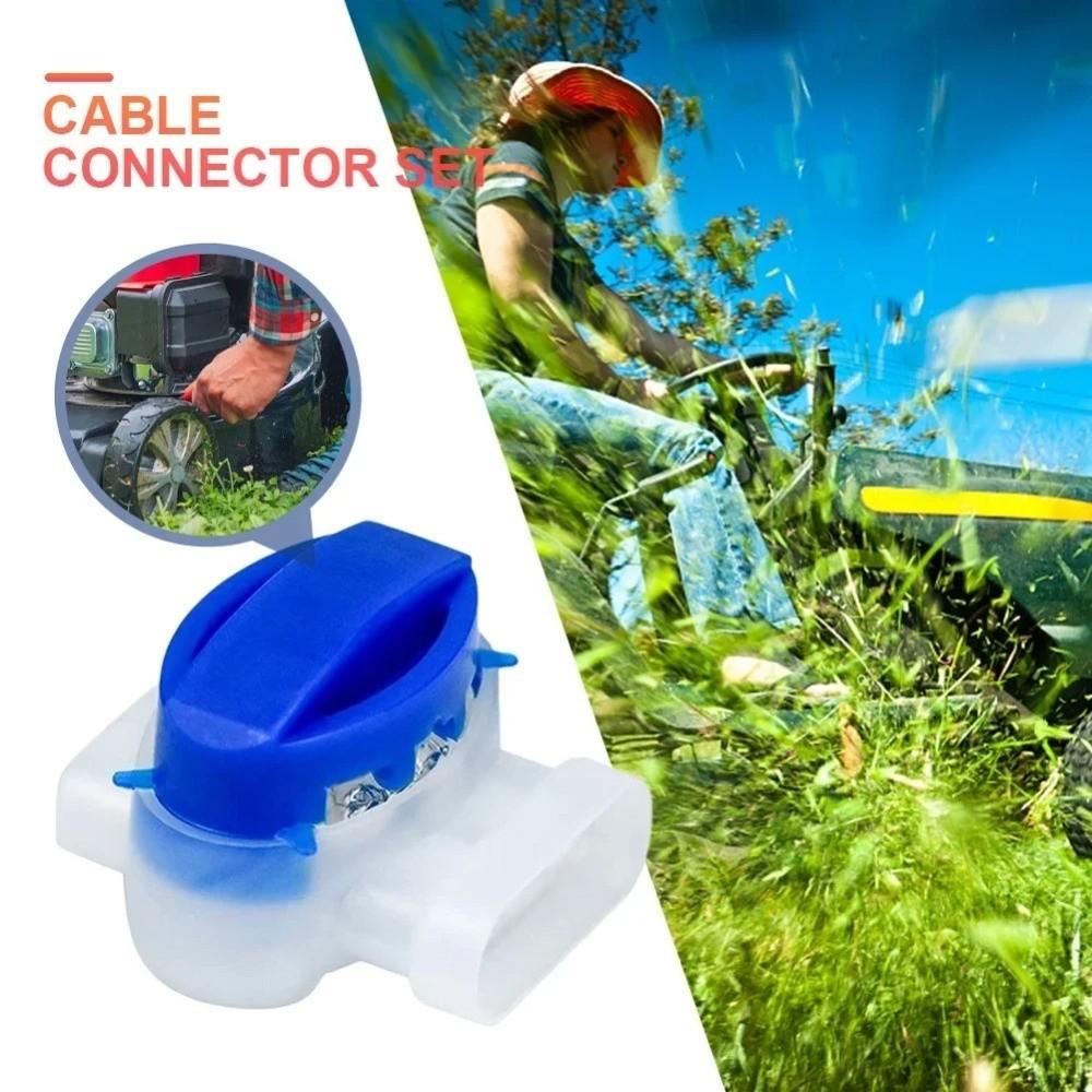 10PCS Waterproof Cable Connector Set 3 Holes Practical Robotic Lawnmower Cable Connector Weatherproof Connectors Accessories
