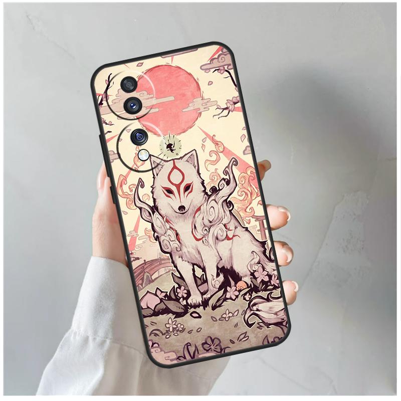 Kitsune Fox Art Case For Honor Magic 6 Pro 50 70 90 Lite Magic 5 Pro X7 X8 X9 X6a X7a X8a X9a X8b X9b Cover