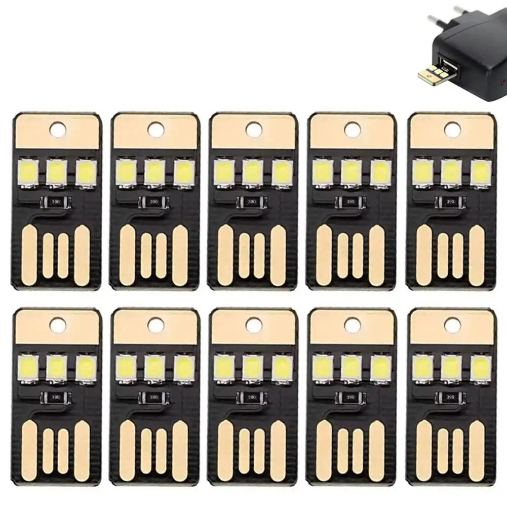 

Ультратонкая мини-светодиодная USB-лампа 3 светодиода Карманная карточная лампа Портативная ночная лампа для чтения Для Power Bank Ноутбука Кемпинга На улице Ge C0C9
