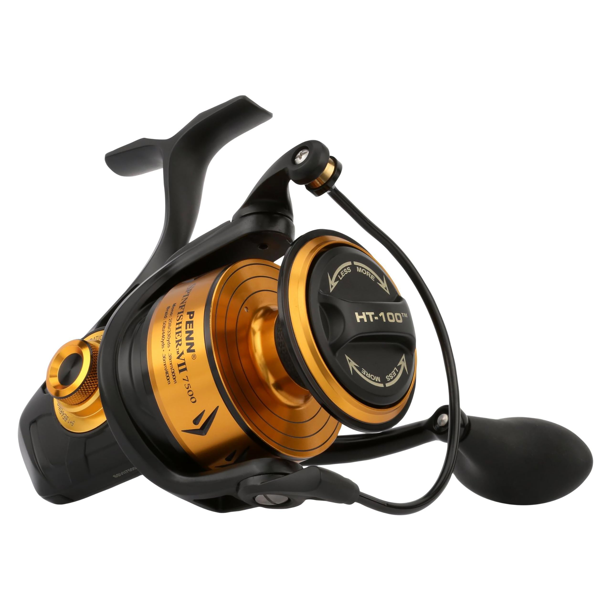 

PENN Spinfisher VII 7500 Saltwater Spinning Reel with RightLeft Handle Position, IPX5 Seals, HT-100 Front Drag, Super Line Spool, Precision CNC Gear