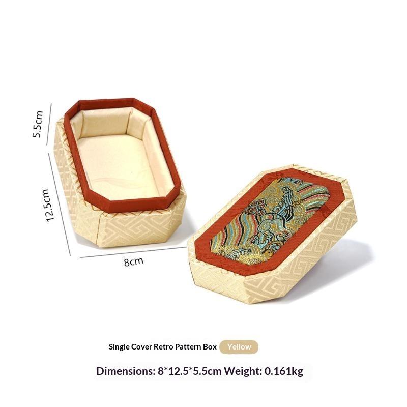 Antique Storage Box Easy To Maintain Oriental Jewelry Box Fabric Storage Box Wear-Resistant For Jewelry Storage
