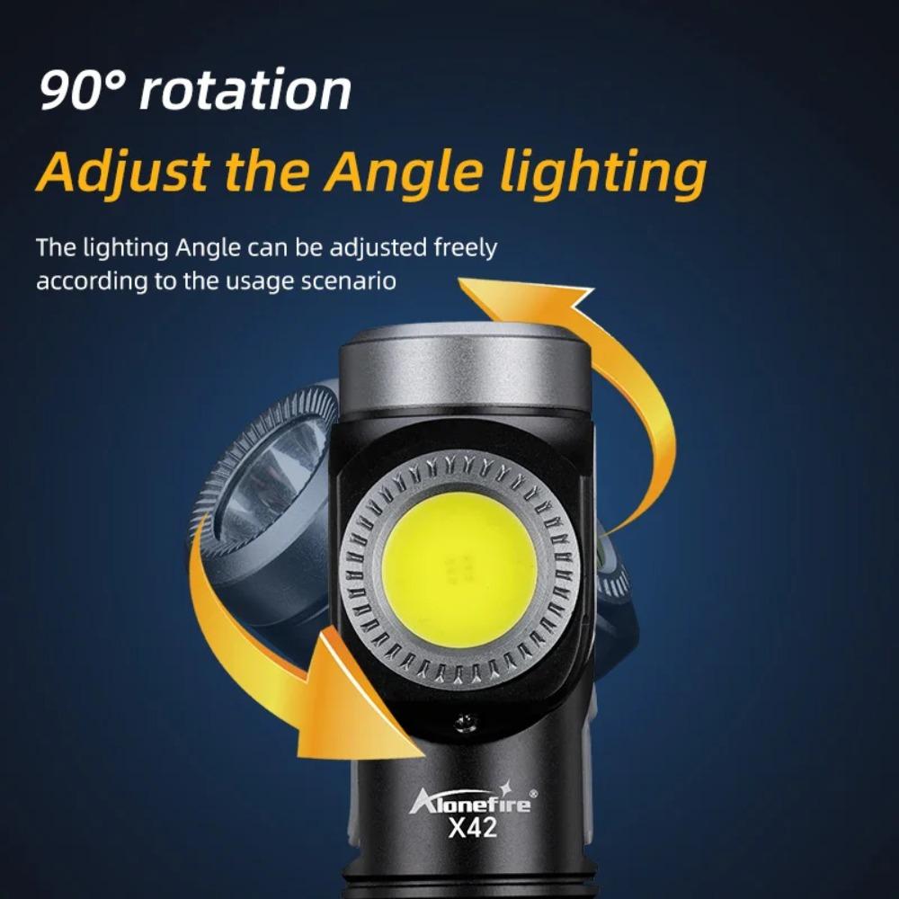 10000LM 2-in-1 LED Flashlight 90°Twist swivel Headlamp Super Bright Camping Lamp Outdoor Working Hiking Emergency Headlight Magnet Torch