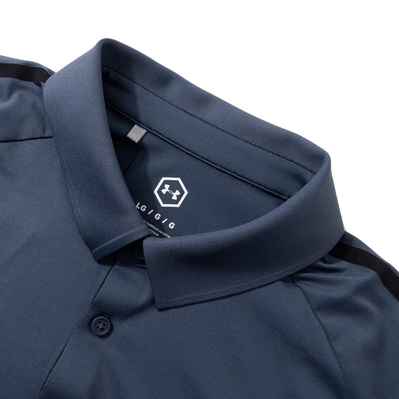 Under Armour Rush Series Bonded Slim-Fit Golf Polo Shirt Men Tops Storm-Grey 1366253-044