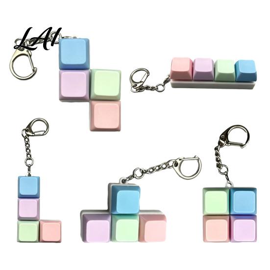 Office Stress Relief Colorful Keyboard Fidget Toys Mechanical Button Clicker Keychain Toy Creative Decompress for Adults Work Anxiety