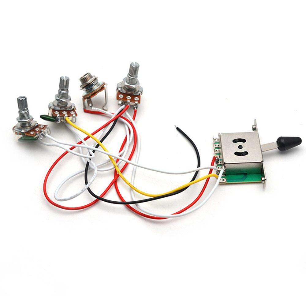 E-Gitarrenteile & Zubehör 500k Potis Knöpfe DIY Elektrogitarren-Verkabelungsbaum Vorverkabelt