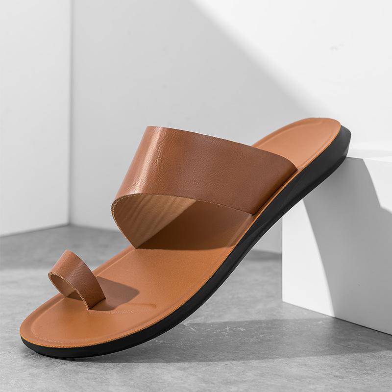 

Шлепанцы с плоской подошвой и открытым носком, мужские сандалии большого размера, шлепанцы с открытым носком 48 светло-коричневого