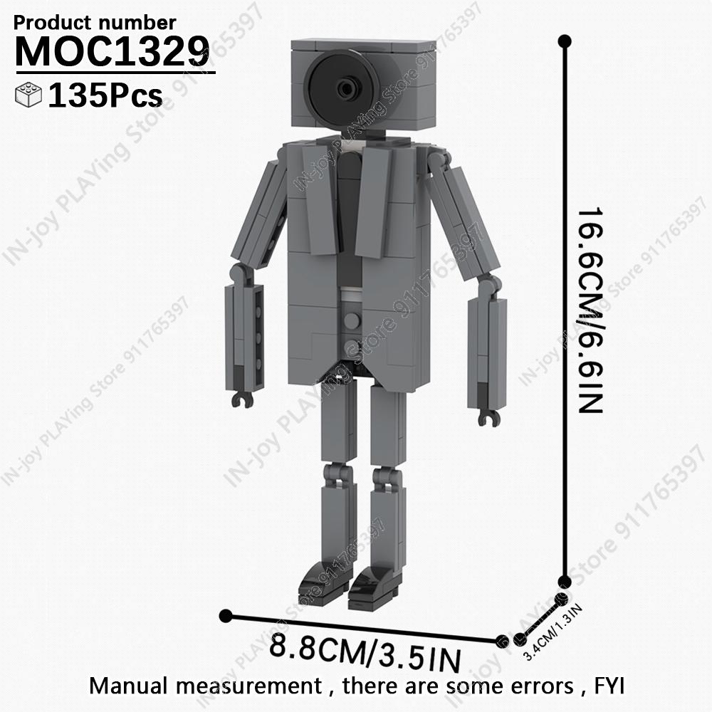 MOOXI Set di Figure Skibidi Toilet Man TvMan Cameraman Speakerman Blocchi da Costruzione Modello MOC Mattoncini Giocattoli per Adulti Bambini Regalo di Compleanno