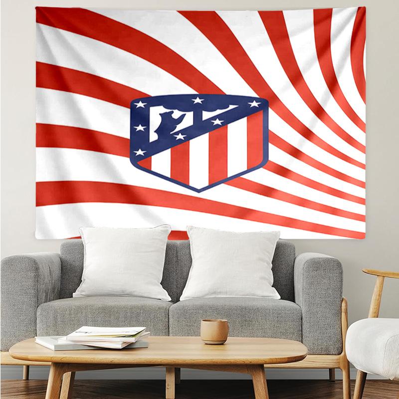 Atletico Football Club Printed Printed Tapestry, for Bedroom,Livingroom, dormitory, Large Wall Decor, Fabric Decor Fan Birthday Gifts