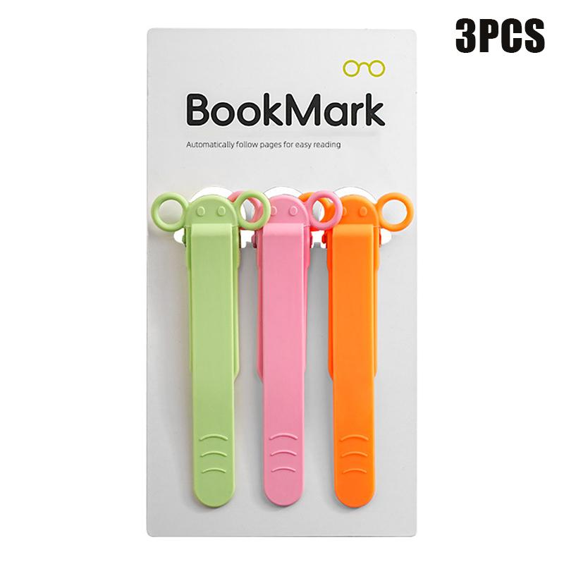 1/3 Pcs Silicone Bookmark Automatically Follows Page Flipping Student Bookmarks Office Stationery, Suitable For Home School
