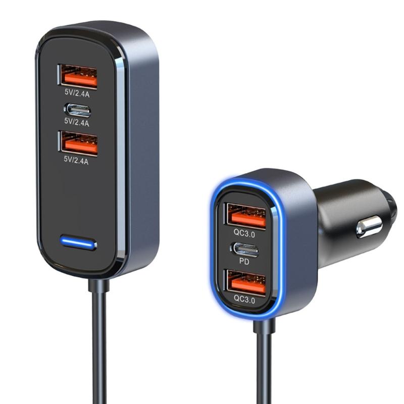 

65 Вт Мульти USB Автомобільний Зарядний Пристрій Адаптер для Заряджання Телефону в Автомобілі PD3.0 QC3.0 Автомобільний Зарядний Пристрій для Кілька Пристроїв 12-24В USB Автомобільний Зарядний Пристрій 1