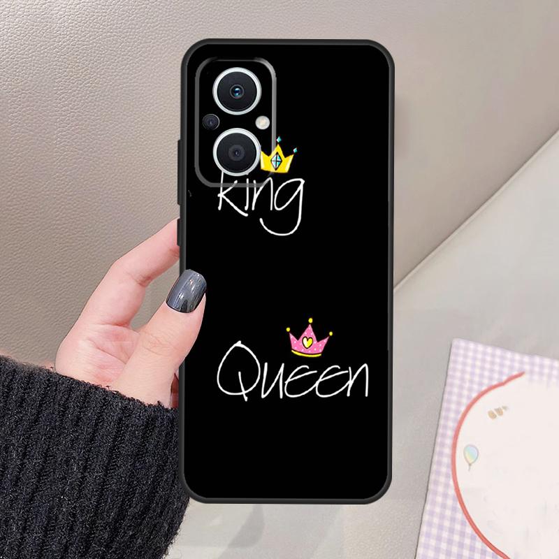 Queen King Crown Funda For OPPO Reno 13 11 12 14 Pro 13F 14F 12F 11F 7 8 Lite OPPO Find X5 X6 X8 X9 Pro Case