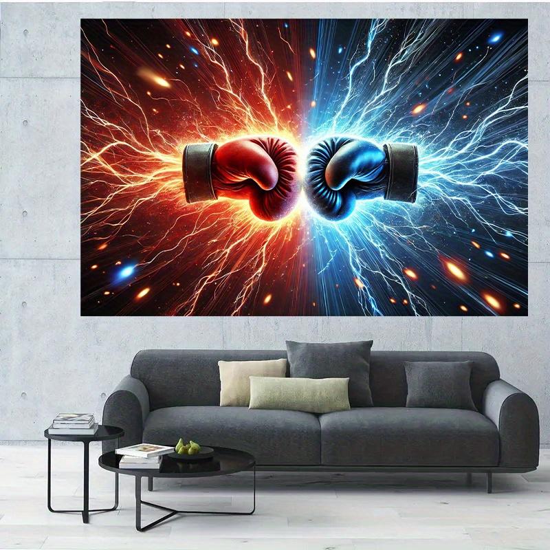 2D Plane 1-piece Boxing Glove Collision Photography Background Suitable for Birthdays Cake Tables